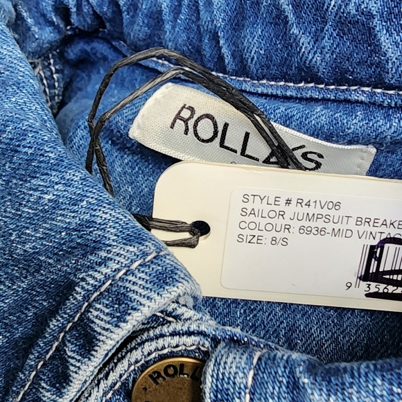 ROLLA'S NWT Sailor Jumpsuit Breaker in Mid Vintage Blue Size 8/s - Picture 10 of 13